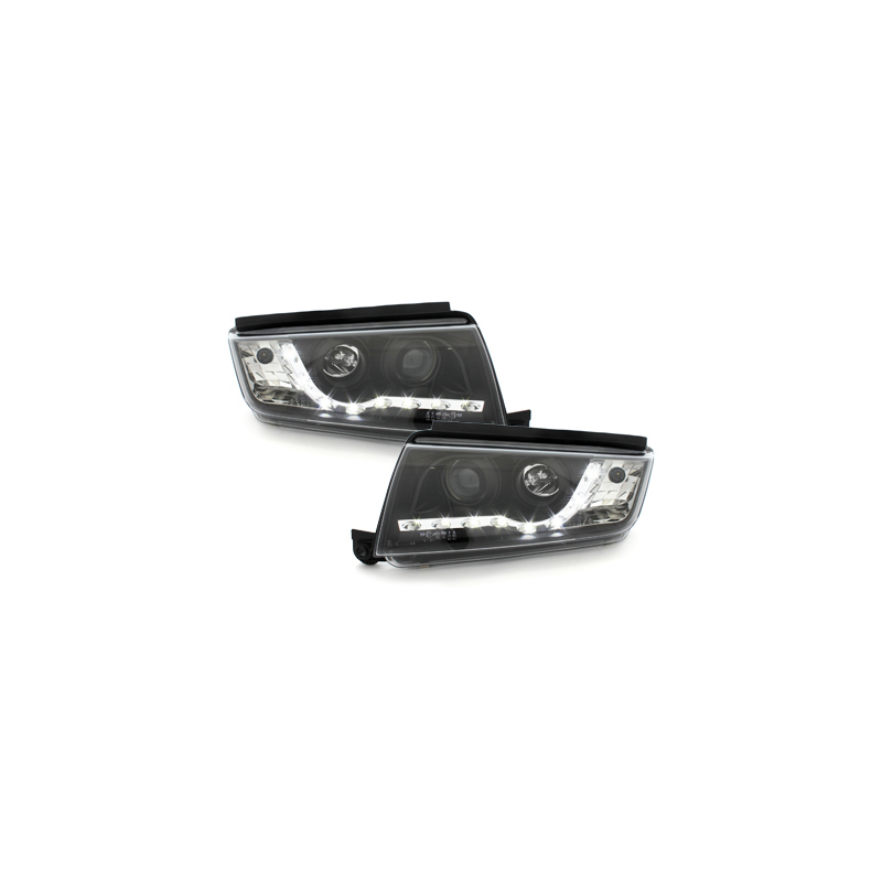 Phares LED DRL Skoda Fabia 99-07 Noir