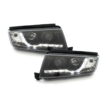 Phares LED DRL Skoda Fabia 99-07 Noir