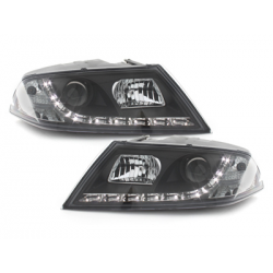 Phares LED DRL Skoda Octavia II 04-09 Noir