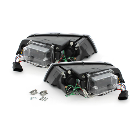 Phares LED DRL Skoda Octavia II 04-09 Noir