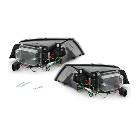 Phares LED DRL Skoda Octavia II 06-09 Noir