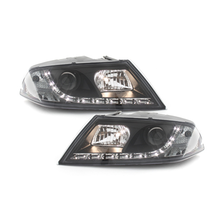 Phares LED DRL Skoda Octavia II 06-09 Noir