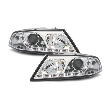 Phares LED DRL Skoda Octavia II 06-09 Chrome