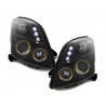 Phares Suzuki Swift 05-10 avec 2 Anneaux lumineux Angel Eyes Noir Phares Suzuki Swift 05-10 avec 2 Anneaux lumineux Angel Eyes Noir