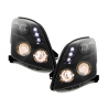 Phares Suzuki Swift 05-10 avec 2 Anneaux lumineux Angel Eyes Noir Phares Suzuki Swift 05-10 avec 2 Anneaux lumineux Angel Eyes Noir