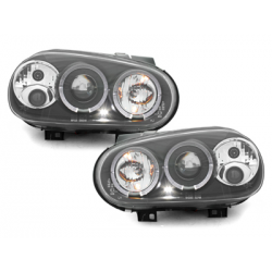 Phares avec anneaux lumineux VW Golf IV 97-04 Noir