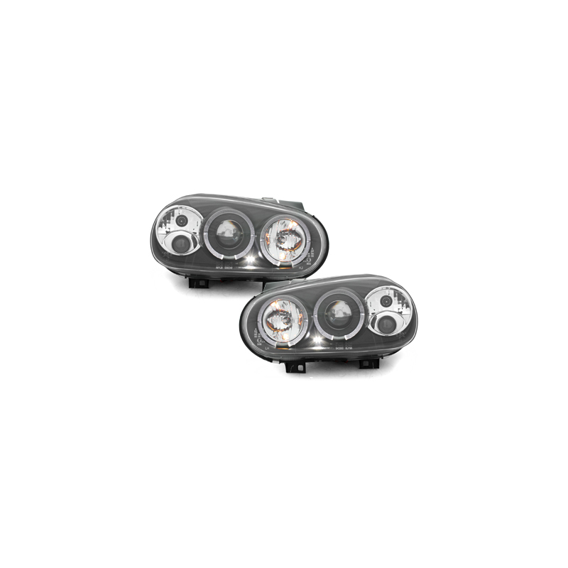 Phares avec anneaux lumineux VW Golf IV 97-04 Noir