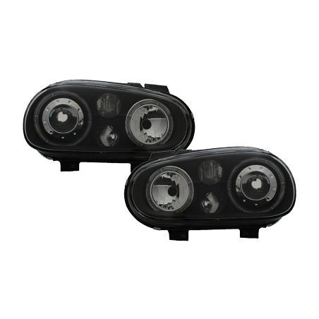 Phares avec anneaux lumineux VW Golf IV 97-04 Noir