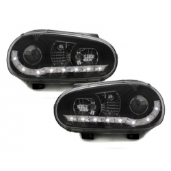Phares LED DRL VW Golf IV 97-04  Noir