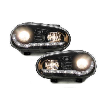 Phares LED DRL VW Golf IV 97-04  Noir