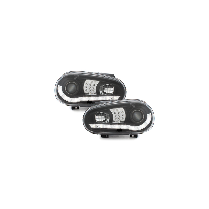 Phares LED DRL VW Golf IV 97-04  Noir
