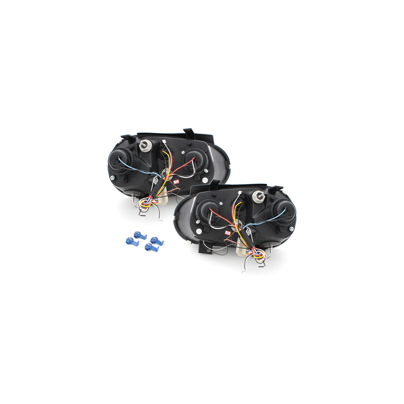 Phares avec anneaux lumineux Look R32 VW Golf IV 97-04 Noir