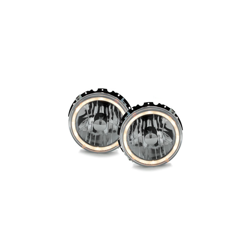 Phares VW Golf I 74-83_Angel Eyes_Cross-chromé