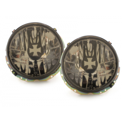 Phares VW Golf I 74-83 Iron Crosscap_Linse Noir chrome