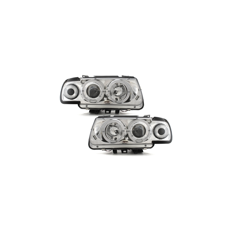 Phares VW Polo 6N 95-98  avec anneaux chrome