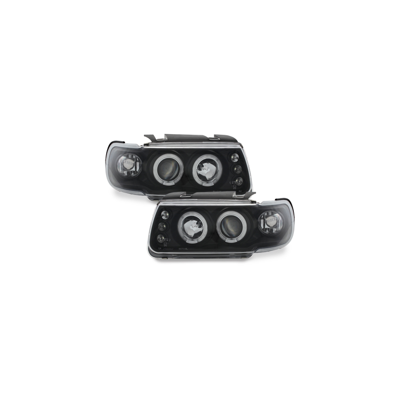 Phares VW Polo 6N 95-98 2 (Cercle Halo) Noir