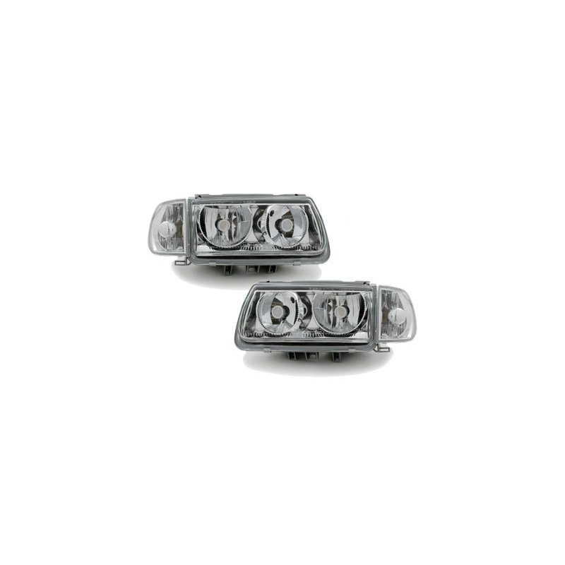 Phares VW Polo 6N 95-98 sans (Cercle Halo) Chrome
