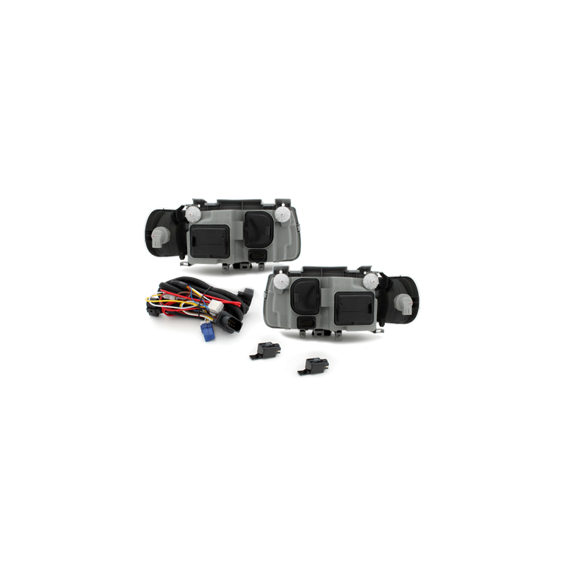 Phares VW Polo 6N 95-98 sans (Cercle Halo) Noir