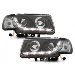 Phares bande LED VW Polo 6N 95-98 (Optique Xénon) Noir