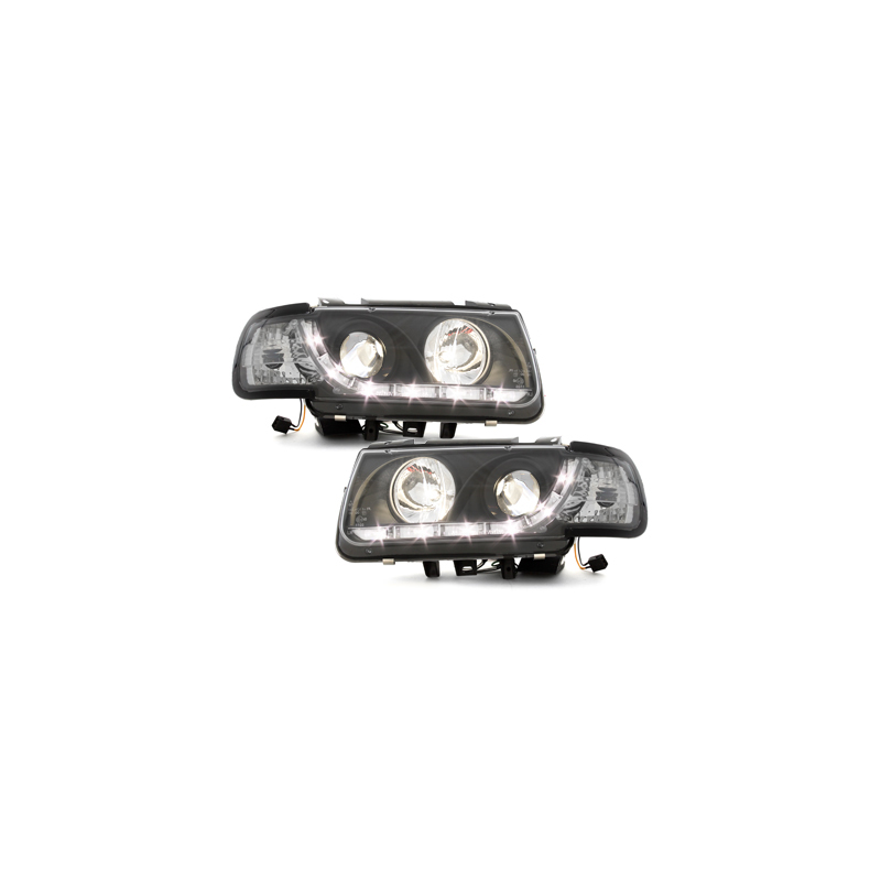 Phares bande LED VW Polo 6N 95-98 (Optique Xénon) Noir
