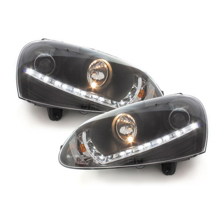  Phares D-LITE VW Golf V DRL Noir -  SWV06ALGXB