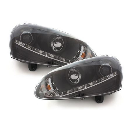  Phares D-LITE VW Golf V DRL Noir -  SWV06ALGXB