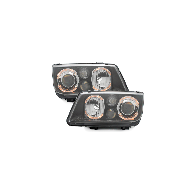 Phares VW Bora 98-05  Angel Eyes  Noir
