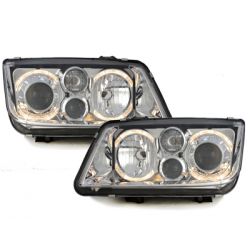 Phares VW Bora 98-05  Angel Eyes  chromé