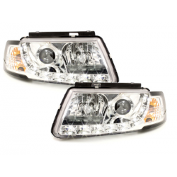 Phares LED DRL VW Passat 3B 96-00 Chrome