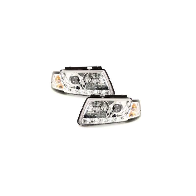 Phares LED DRL VW Passat 3B 96-00 Chrome
