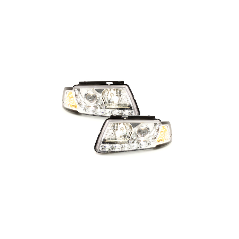 Phares LED DRL VW Passat 3B 96-00 Chrome