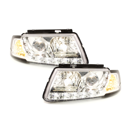 Phares LED DRL VW Passat 3B 96-00 Chrome