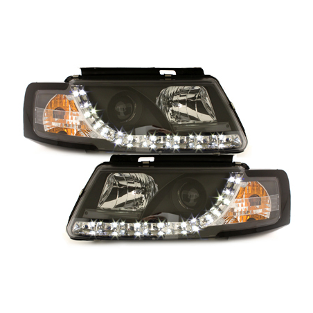 Phares LED DRL VW Passat 3B 96-00 Noir