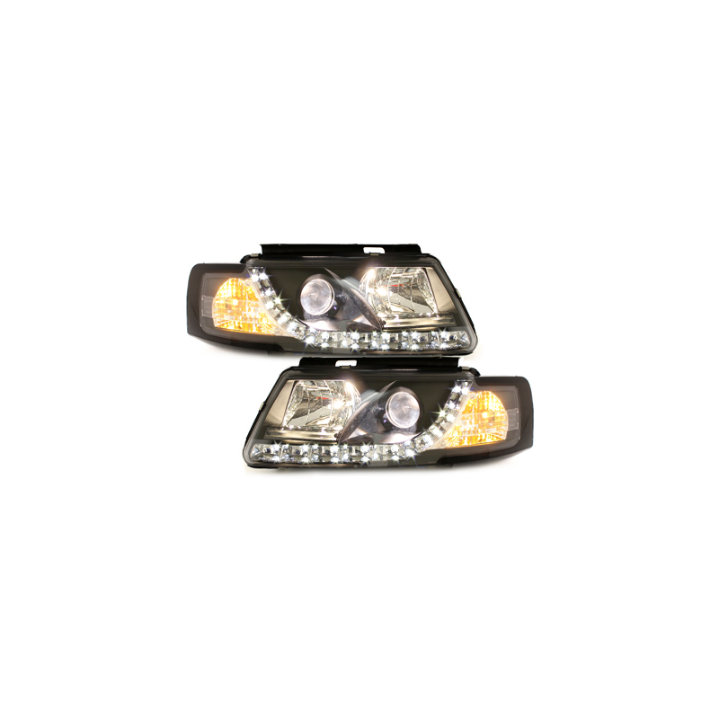 Phares LED DRL VW Passat 3B 96-00 Noir