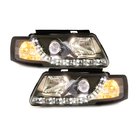 Phares LED DRL VW Passat 3B 96-00 Noir