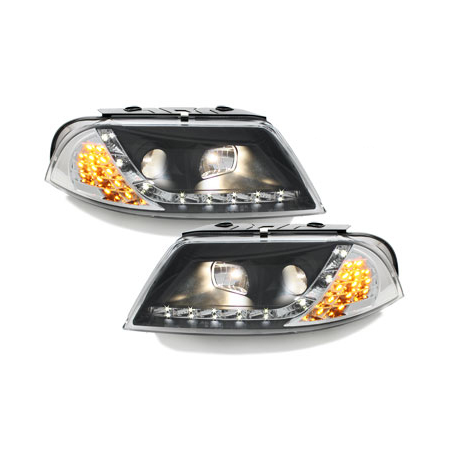 Phares LED DRL VW Passat 3BG 00-04 Noir