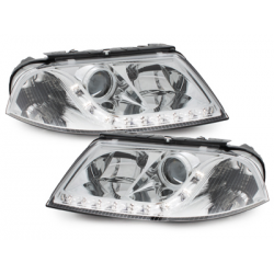 Phares LED DRL VW Passat 3BG 00-04 Chrome