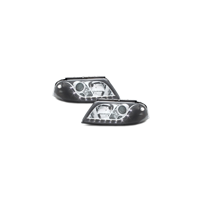 Phares LED DRL VW Passat 3BG 00-04 Noir Phares LED DRL VW Passat 3BG 00-04 Noir