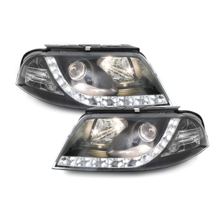 Phares LED DRL VW Passat 3BG 00-04 Noir