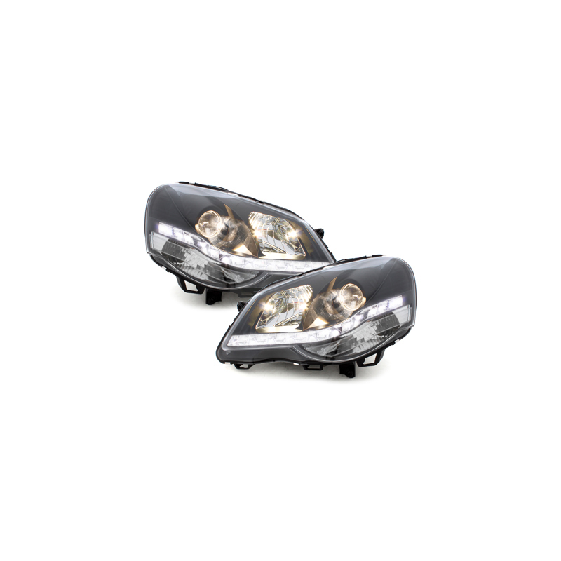 Phares bande LED VW Polo 9N3 05.05-09 (Optique Xénon) Noir