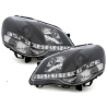 Phares VW Polo 9N3 05.05-09 Feux diurne Noir Phares VW Polo 9N3 05.05-09 Feux diurne Noir
