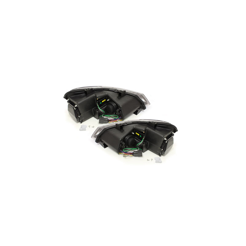 Phares VW Polo 6R avec feux diurne DRL chrome- H7/H1