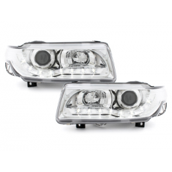 Phares DAYLINE VW Passat 35i 93-96 avec feux diurne LED  Chrome