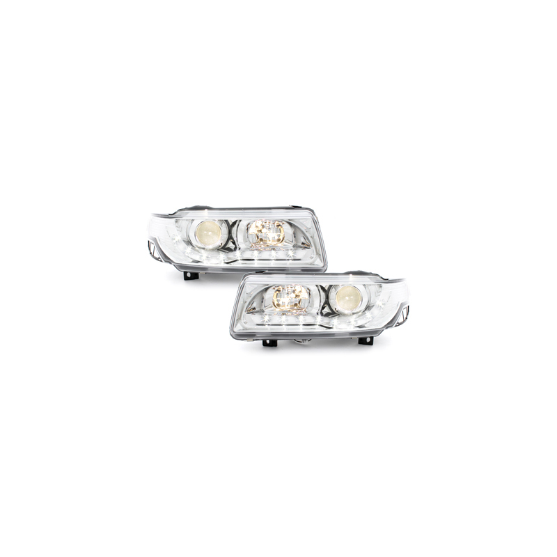 Phares DAYLINE VW Passat 35i 93-96 avec feux diurne LED  Chrome