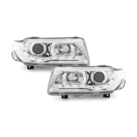 Phares DAYLINE VW Passat 35i 93-96 avec feux diurne LED Chrome Phares DAYLINE VW Passat 35i 93-96 avec feux diurne LED Chrome
