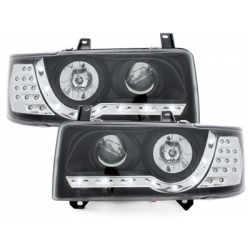 Phares LED D-LITE  VW T4 90-03  avec feux diurne LED  Noir
