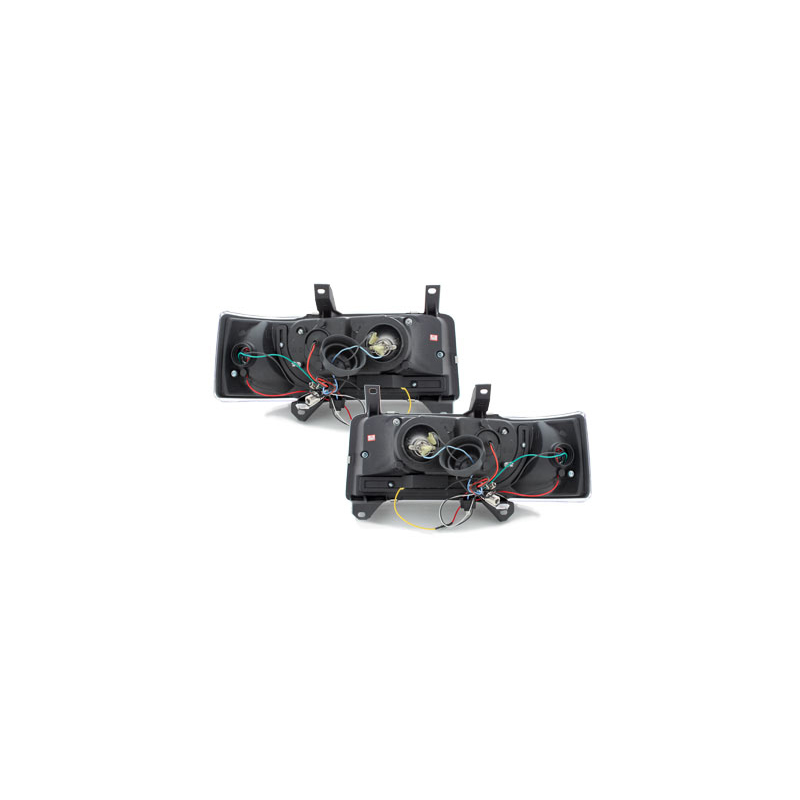 Phares LED D-LITE  VW T4 90-03  avec feux diurne LED  Noir