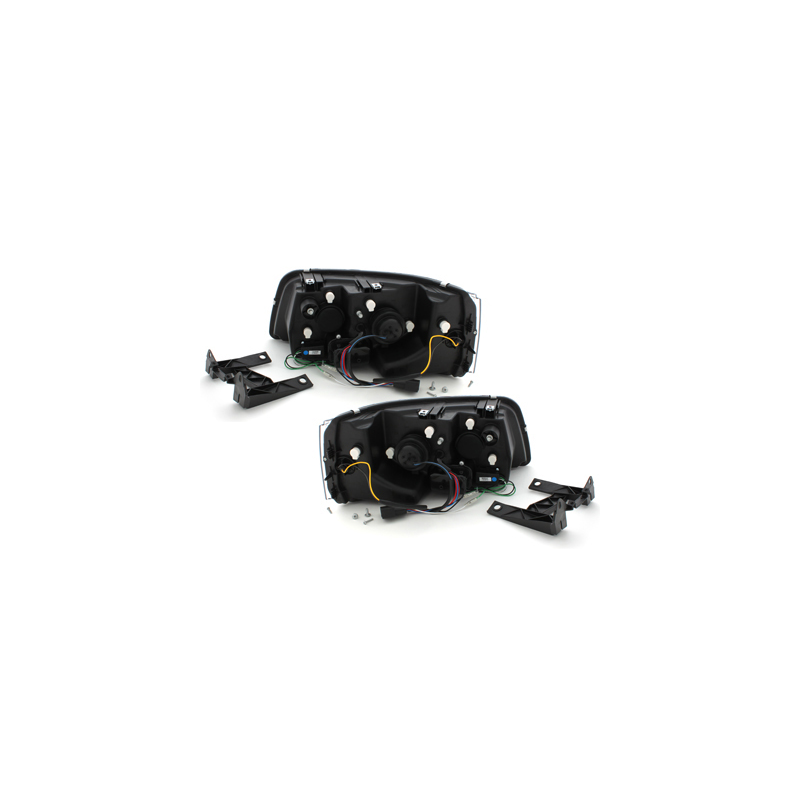 Phares DAYLINE VW T5 03-09 avec feux diurne LED  Noir