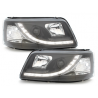 Phares DAYLINE VW T5 03-09 avec Feux Diurne Led Noir Phares DAYLINE VW T5 03-09 avec Feux Diurne Led Noir