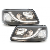 Phares DAYLINE VW T5 03-09 avec Feux Diurne Led Noir Phares DAYLINE VW T5 03-09 avec Feux Diurne Led Noir